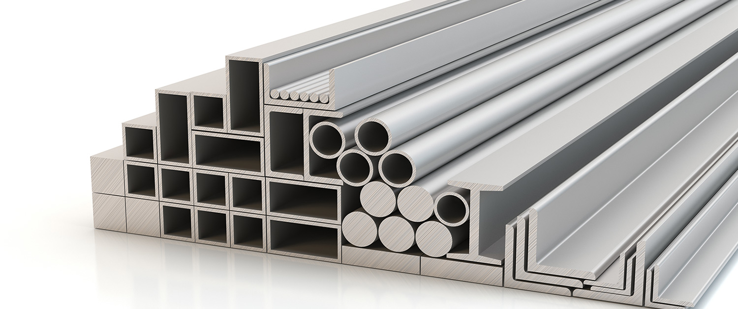 Aluminium raw material profiles for industrial fabrication